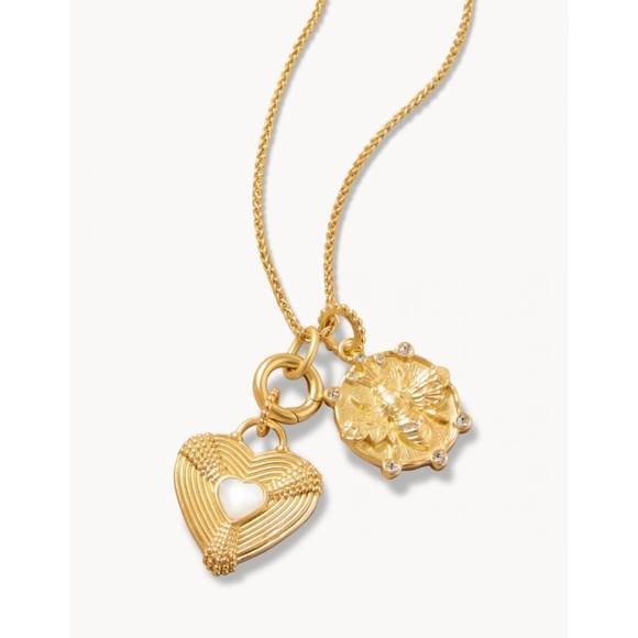 NEW SPARTINA 449 women's always beloved charm necklace in gold